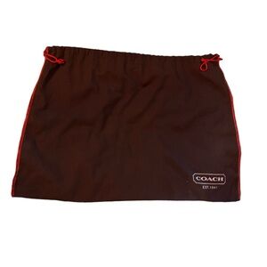 Two (2) Vintage Coach Brown & Red Dust Bags